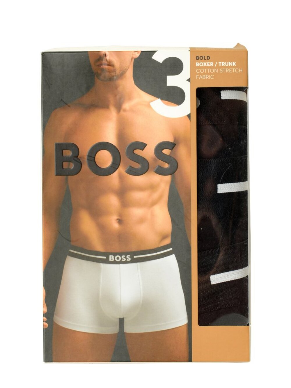 Hugo Boss Men's "BOLD" Logo Strap 3 Pack Boxer/Trunk Underwear US S IT 48